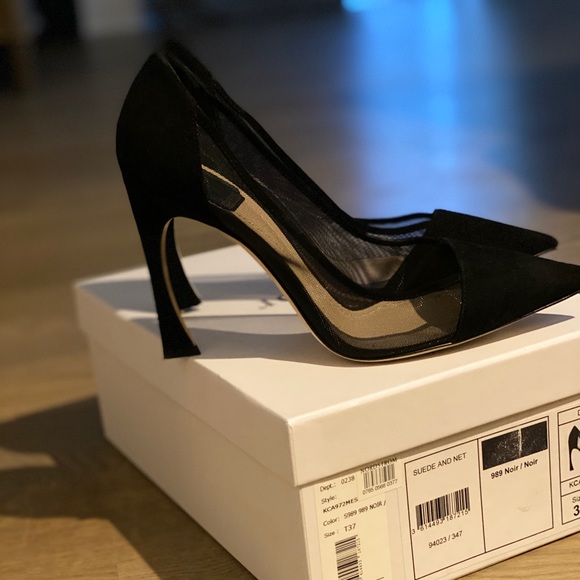 Dior Suede Black Heels- size 37 (7). Worn 1 time - Picture 1 of 6